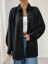 Essnce Women's Solid Color Batwing Sleeve Single-Breasted Blouse, Spring Autumn